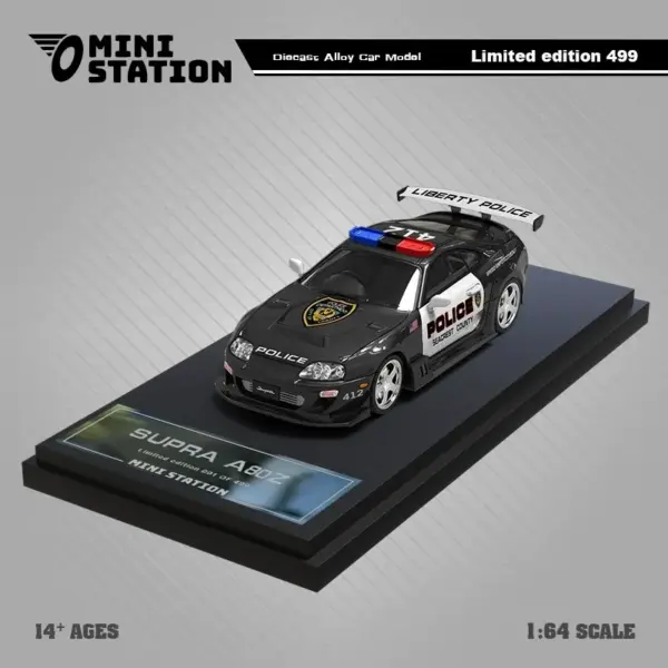 1:64 Supra A80Z Police Car Diecast Model - Image 5