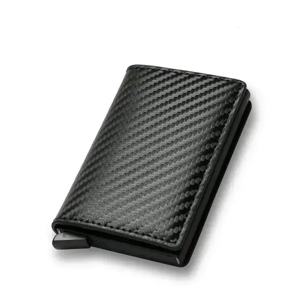 Men's PU Carbon Fiber Anti-theft Wallet - Image 7