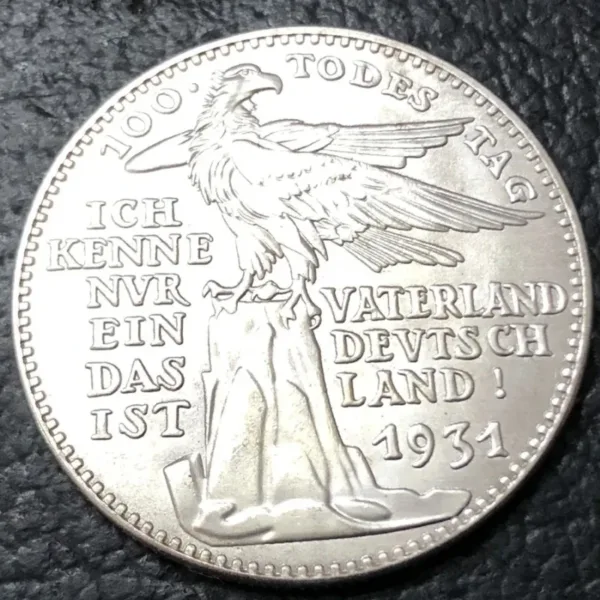 1931 Germany Silver Plated Copy Coin - Image 3