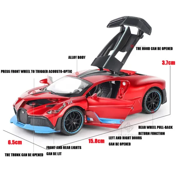 1:32 Alloy Bugatti Divo Diecast Toy Car - Image 3