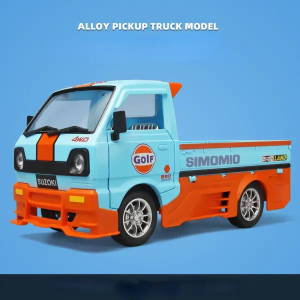 1:24 Alloy Gulf Truck Diecast Toy Car Model - Image 7