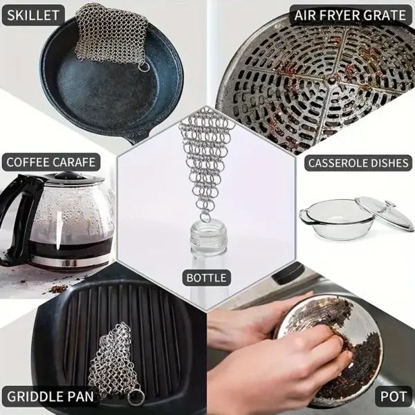 Stainless Steel Wire Ball Pot Cleaner Scrubber - Image 3