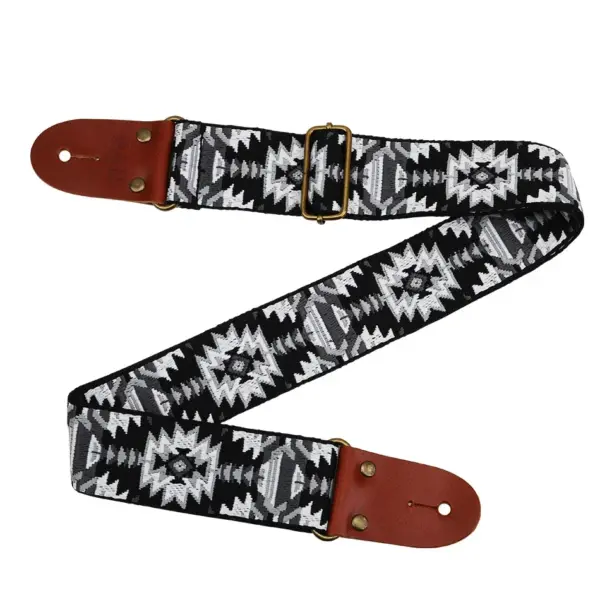 Bohemian Guitar Strap with Leather Ends - Image 5