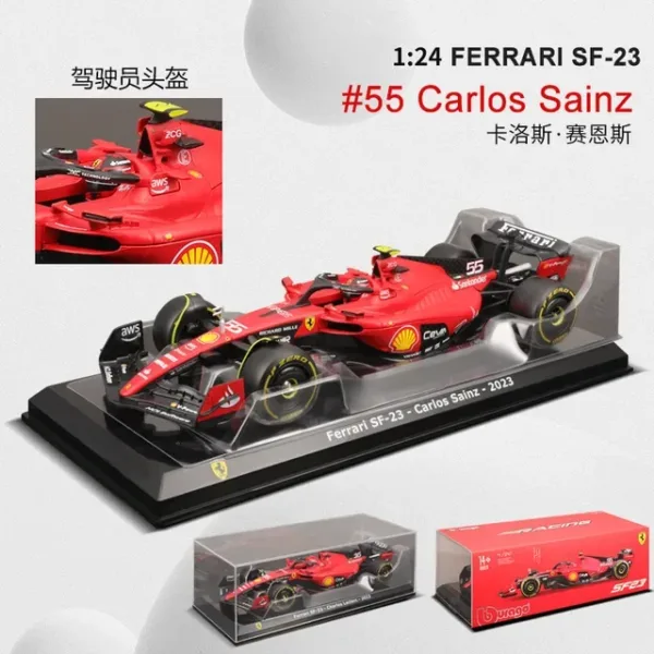 Bburago 1:24 Ferrari SF-23 Diecast Model Car - Image 8