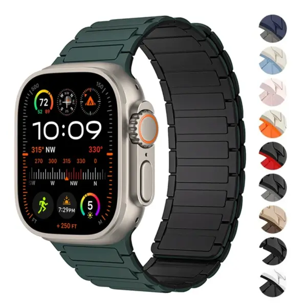 Silicone Magnetic Strap for Apple Watch 49mm 45mm