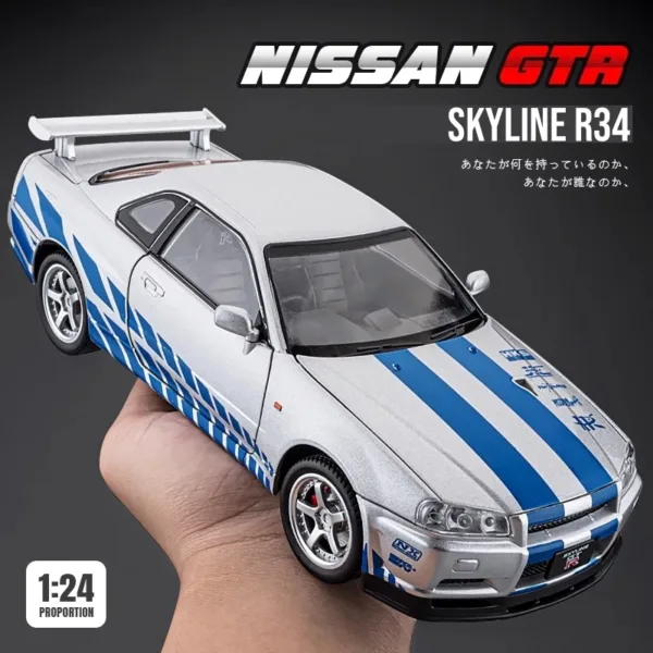 1/24 Nissan Skyline GTR R34 Diecast Model