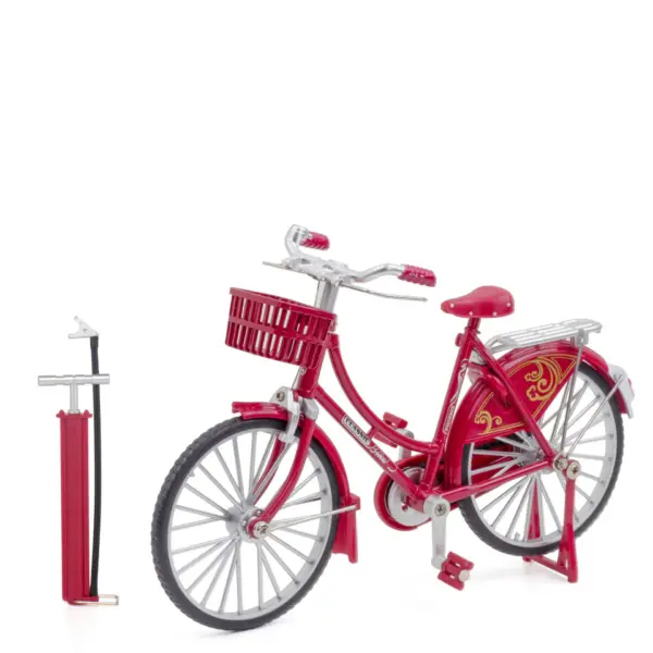 1/10 Scale Retro Bicycle Model Toy with Steerable Wheels - Image 8