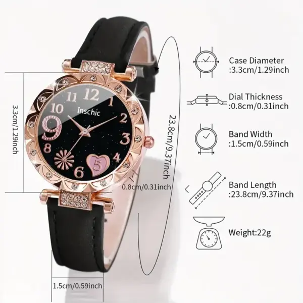 6-Piece Women's Watch and Bracelet Set - Image 4