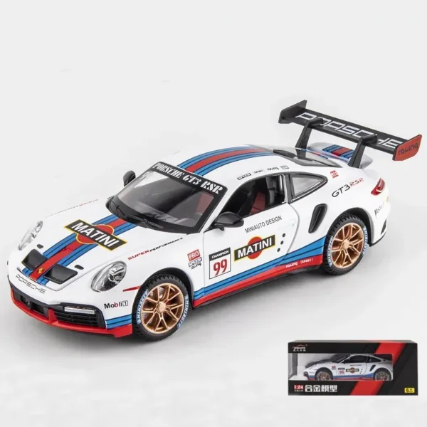 1:24 Porsche 911 GT3 RSR Diecast Model Car - Image 7