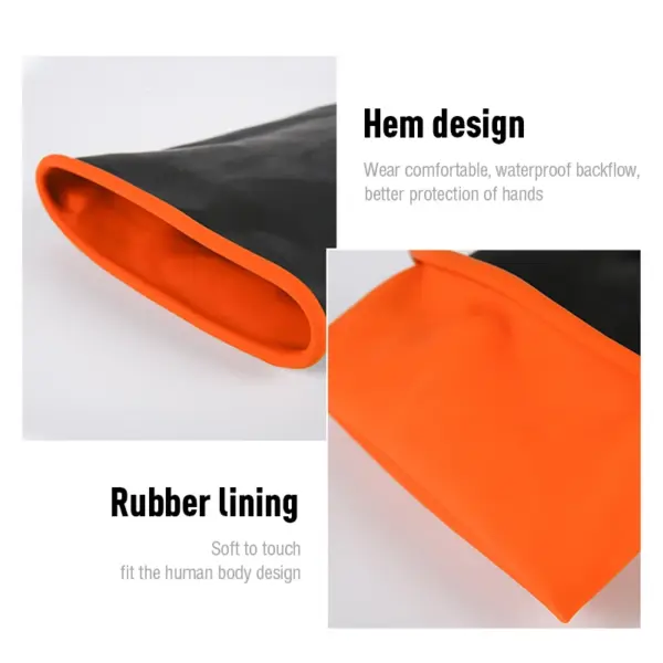 35cm Silicone Dishwashing Gloves Black - Image 3