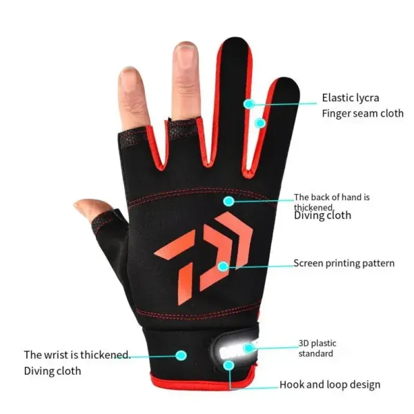 Exposed Finger Fishing Gloves for Outdoor Sports - Image 6