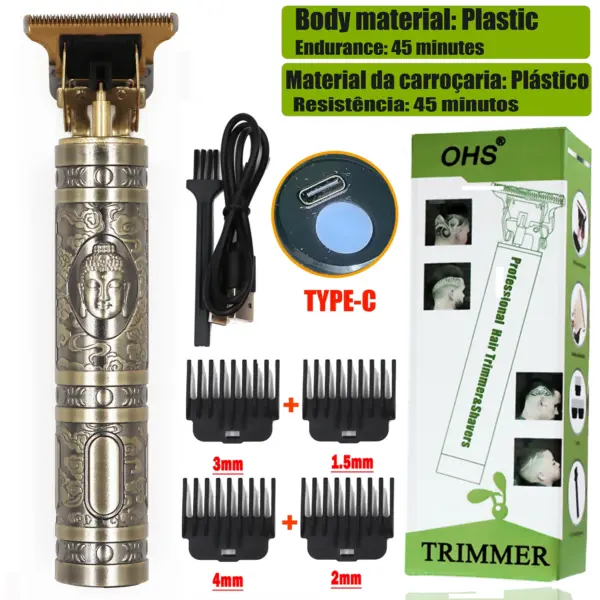 OHS X1 LCD Hair Clipper 0mm Trimmer - Image 14