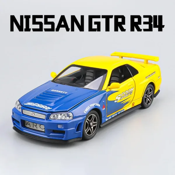 1:32 Alloy Nissan GTR R34 GT-R Model Car - Image 18