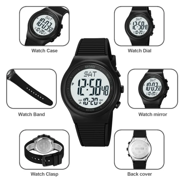 Men's Digital Sports Watch with Backlight - Image 5