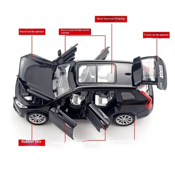 Diecast Metal Volvo XC90 SUV Model with Sound - Image 4