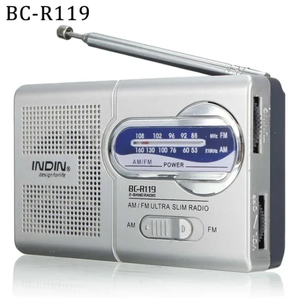 Portable AM/FM Radio BC-R119 in Silver - Image 7