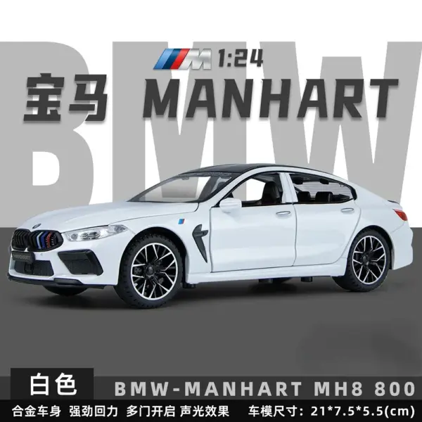 1:24 BMW M8 MH8 800 Diecast Alloy Model - Image 8