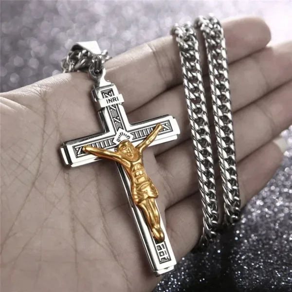 Christian Bling Jesus Head Pendant Necklace - Image 38