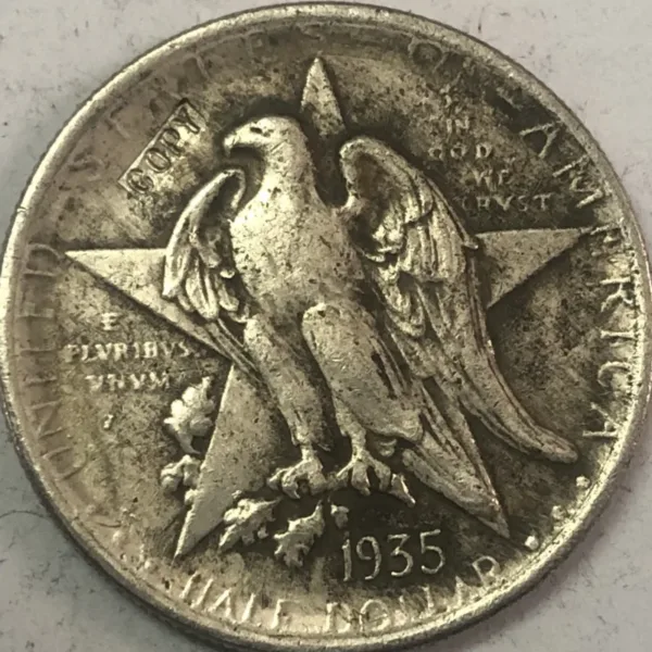 1935 Texas Independence Half Dollar Coin Replica - Image 3