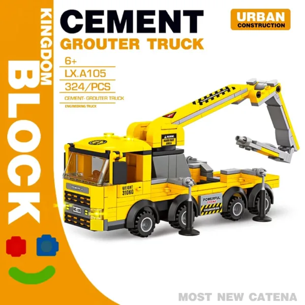 Engineering Building Blocks Excavator Toy Set - Image 7