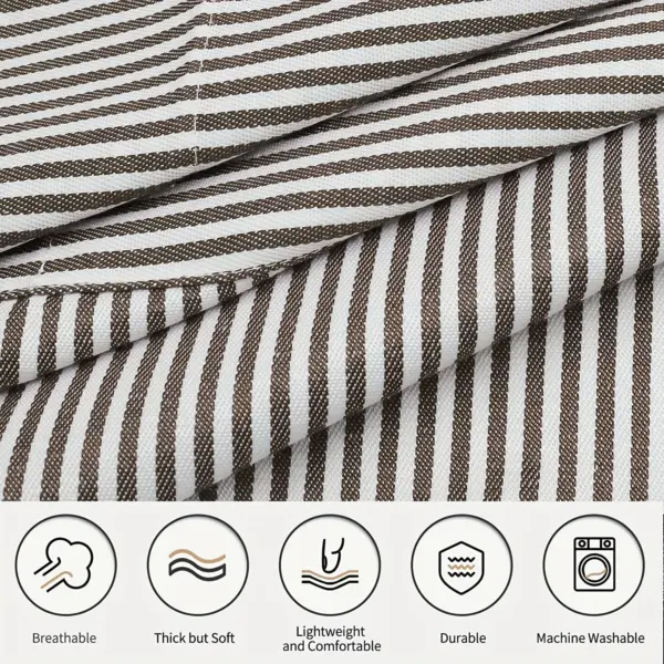 Adjustable Black and White Striped Apron - Image 5