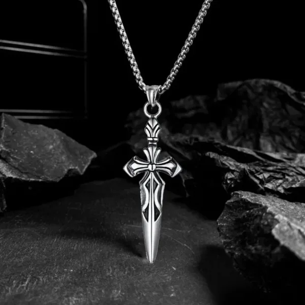 Titanium Steel Sword Pendant Necklace for Women - Image 3