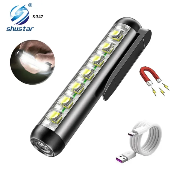 Rechargeable LED Flashlight Mini Work Light