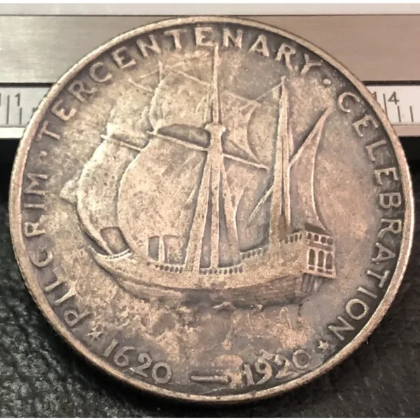 Pilgrim Commemorative Half Dollar Replica - Image 2