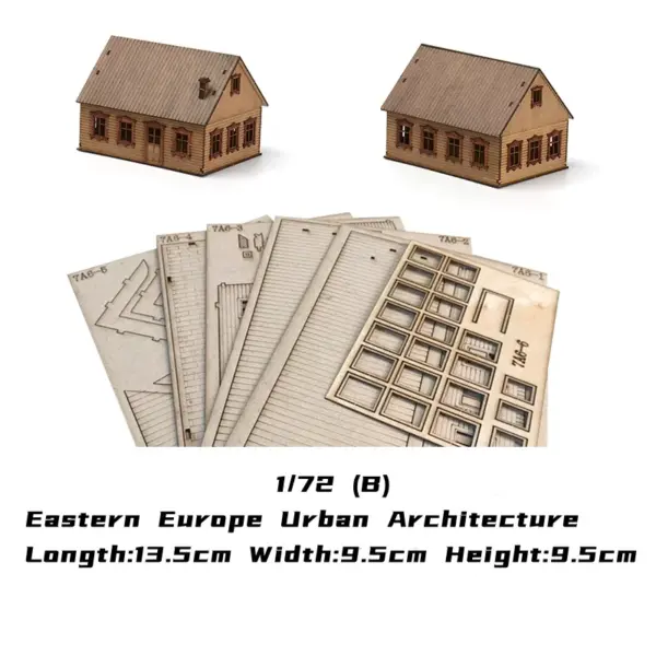 Eastern Europe Architecture 1/72 Wooden Model Set - Image 7