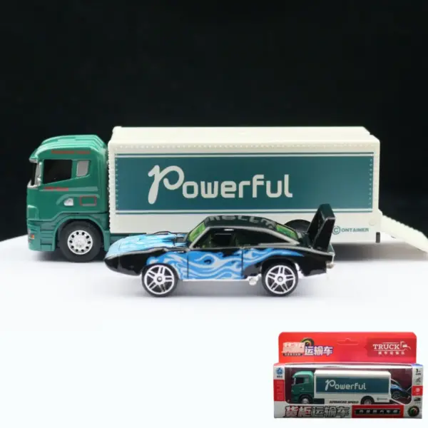 1:64 Alloy Double-Layer Container Truck Model - Image 8