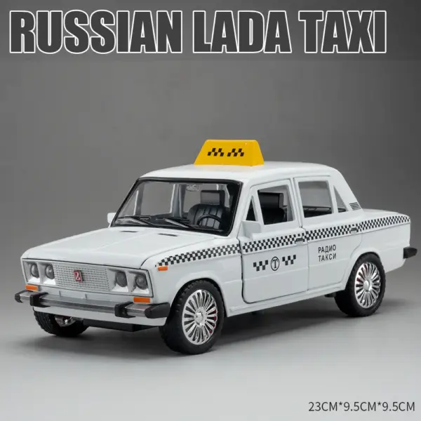 1/18 Lada Niva Taxi Diecast Model with Lights - Image 7