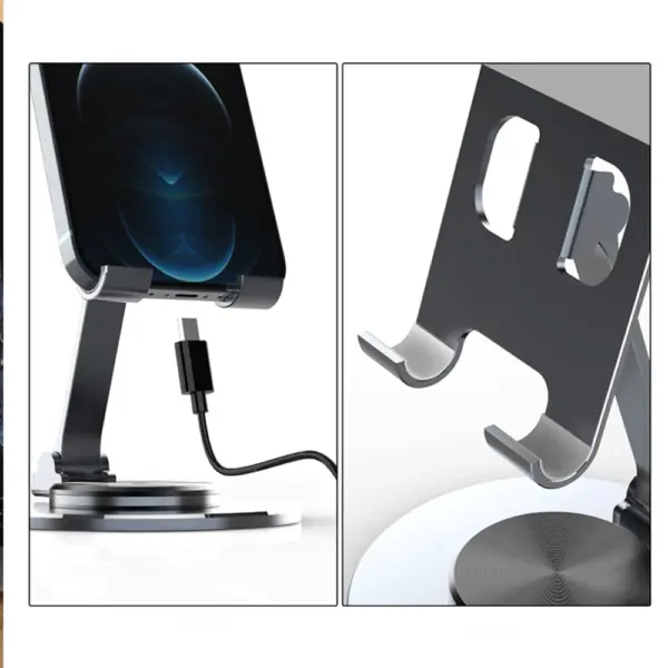 360° Adjustable Metal Desk Phone Stand - Image 6