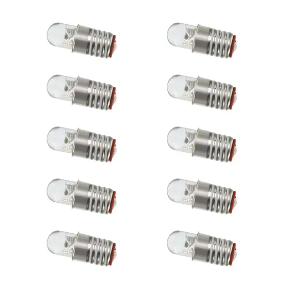 10pcs E5 LED Bulbs Warm White 12V - Image 10