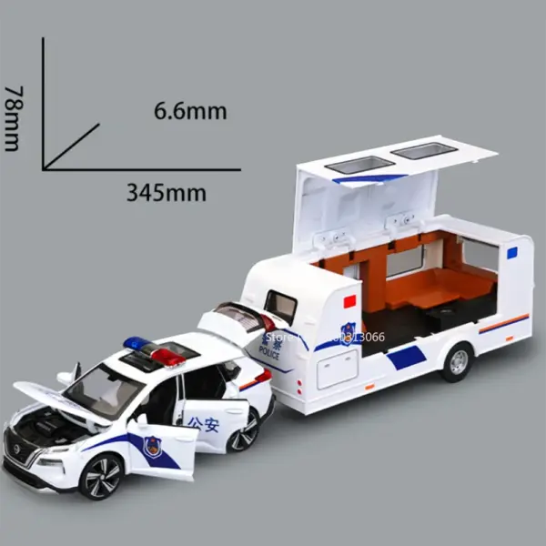 1:32 Scale X-TRAIL Police Car Model Toy - Image 3