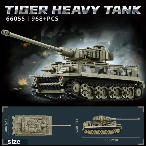 Children's Tiger Tank Building Blocks Set