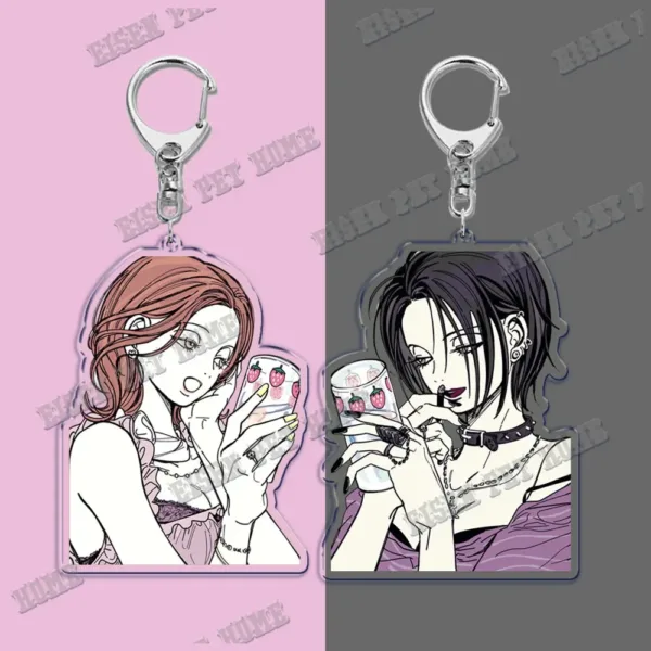 Nana Anime Keychain with Black Stones Pendant - Image 5