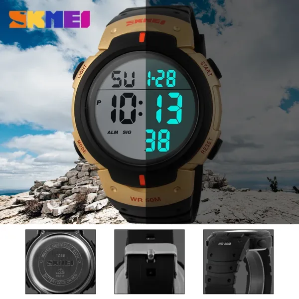 Men's Digital Sport Watch with Alarm and Calendar - Image 5