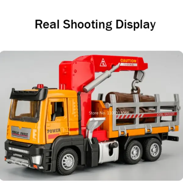 1:32 Diecast Timber Transportation Crane Car - Image 6