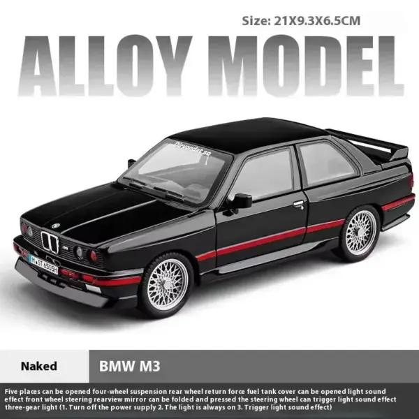 1:24 BMW M3 E30 Alloy Diecast Car Model