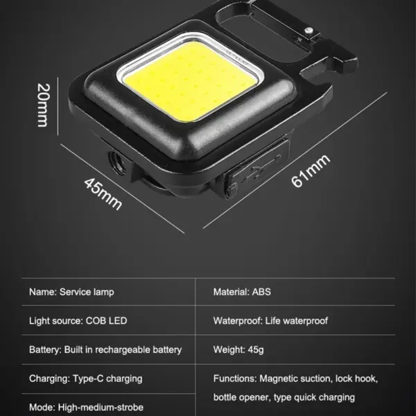 Multifunctional Portable Keychain LED Flashlight - Image 5