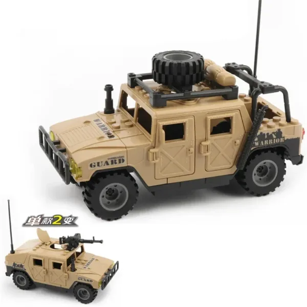 Army Soldiers Armored Vehicle DIY Building Set - Image 2