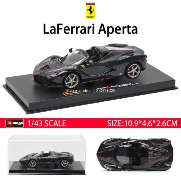 Bburago 1:43 Scale Ferrari Daytona SP3 Model Car - Image 8