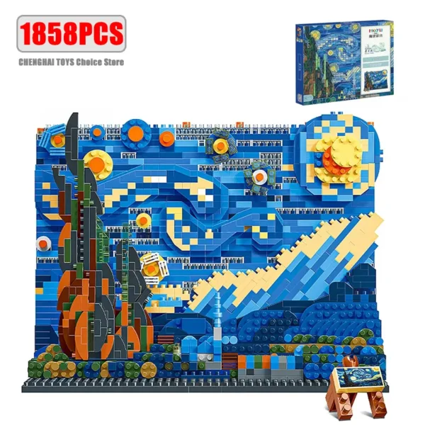 Van Gogh Starry Night Building Kit - Image 2