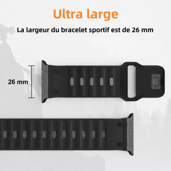 Rugged Silicone Sport Band for Apple Watch - Image 5