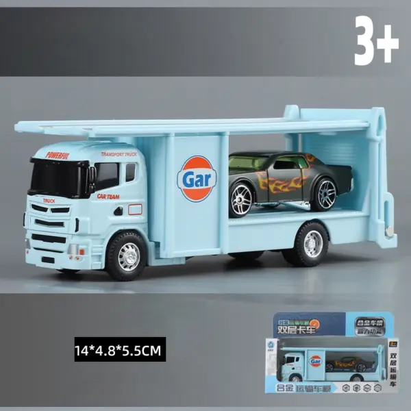 1:64 Alloy Double-Layer Container Truck Model - Image 28