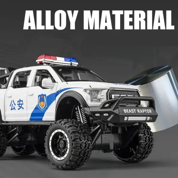 1:28 Scale Metal Ford Raptor Pickup Model - Image 2