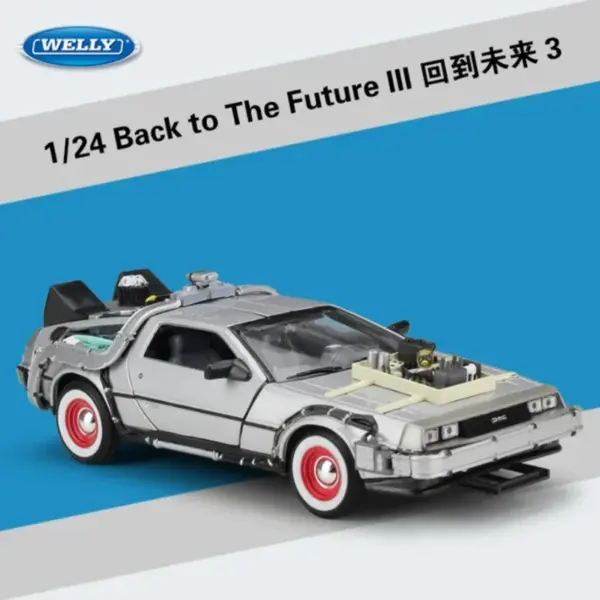 Welly 1:24 DeLorean Time Machine Model Car - Image 7