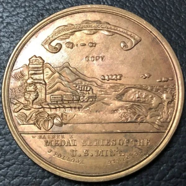 1869 Rare Silver Medal Commemorating Railways - Image 2