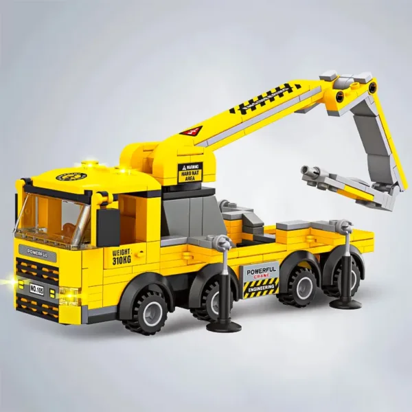 Engineering Building Blocks Excavator Toy Set - Image 4