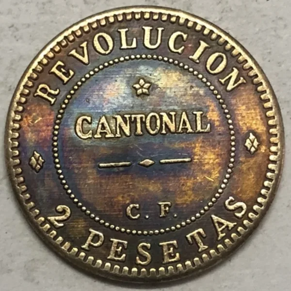 1873 Spanish Cantonal Revolution Copy Coin - Image 2